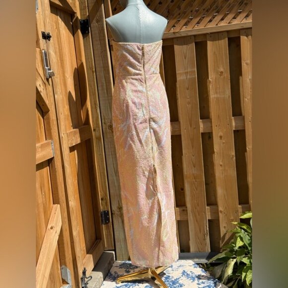 🆕 BRONX & BANCO 🧿 NWOT Dahlia Blush Multi Sequin Maxi Dress - Sz L US 8 - Picture 11 of 15